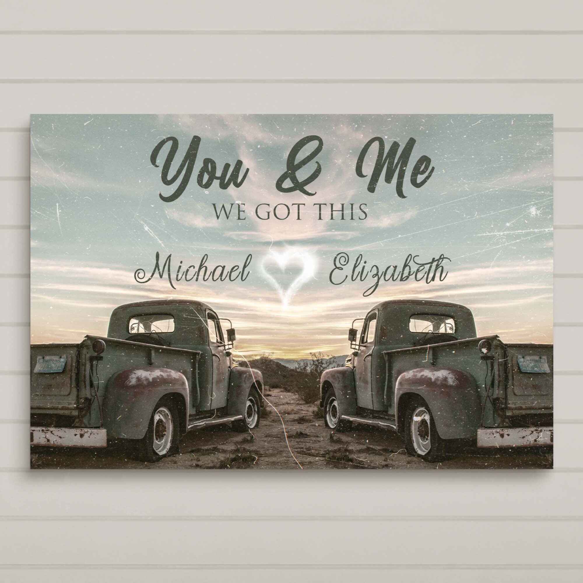 Vintage Truck Themed We Got This Couple Sign