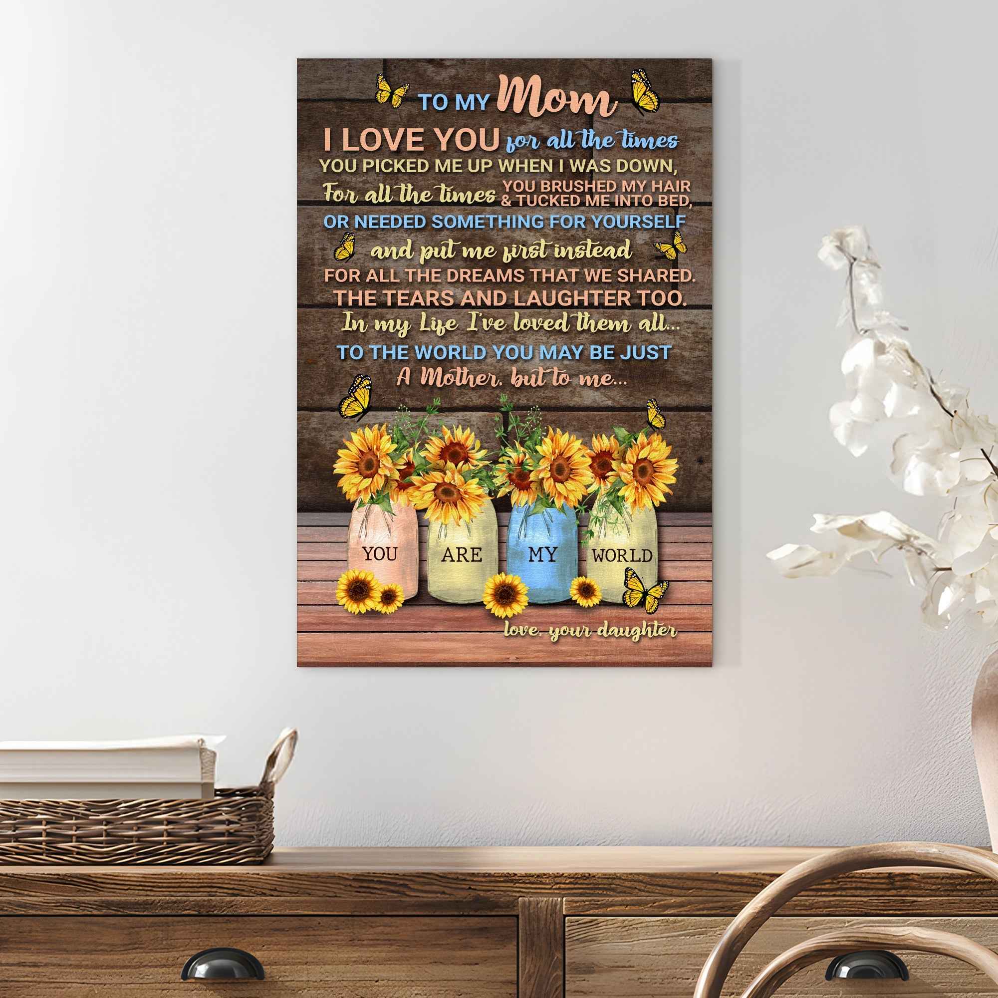 Mother's Day Sign To Me You Are My World
