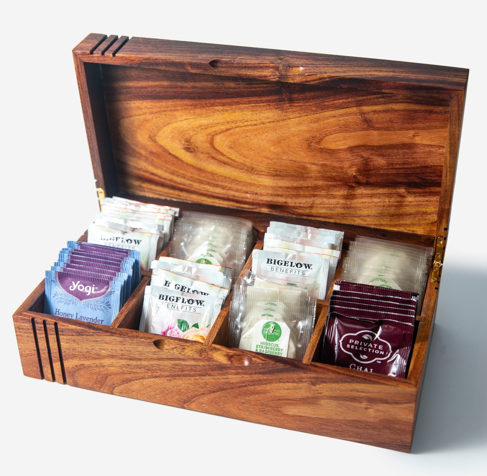 Tea Chest - Mesquite - 8 Compartments