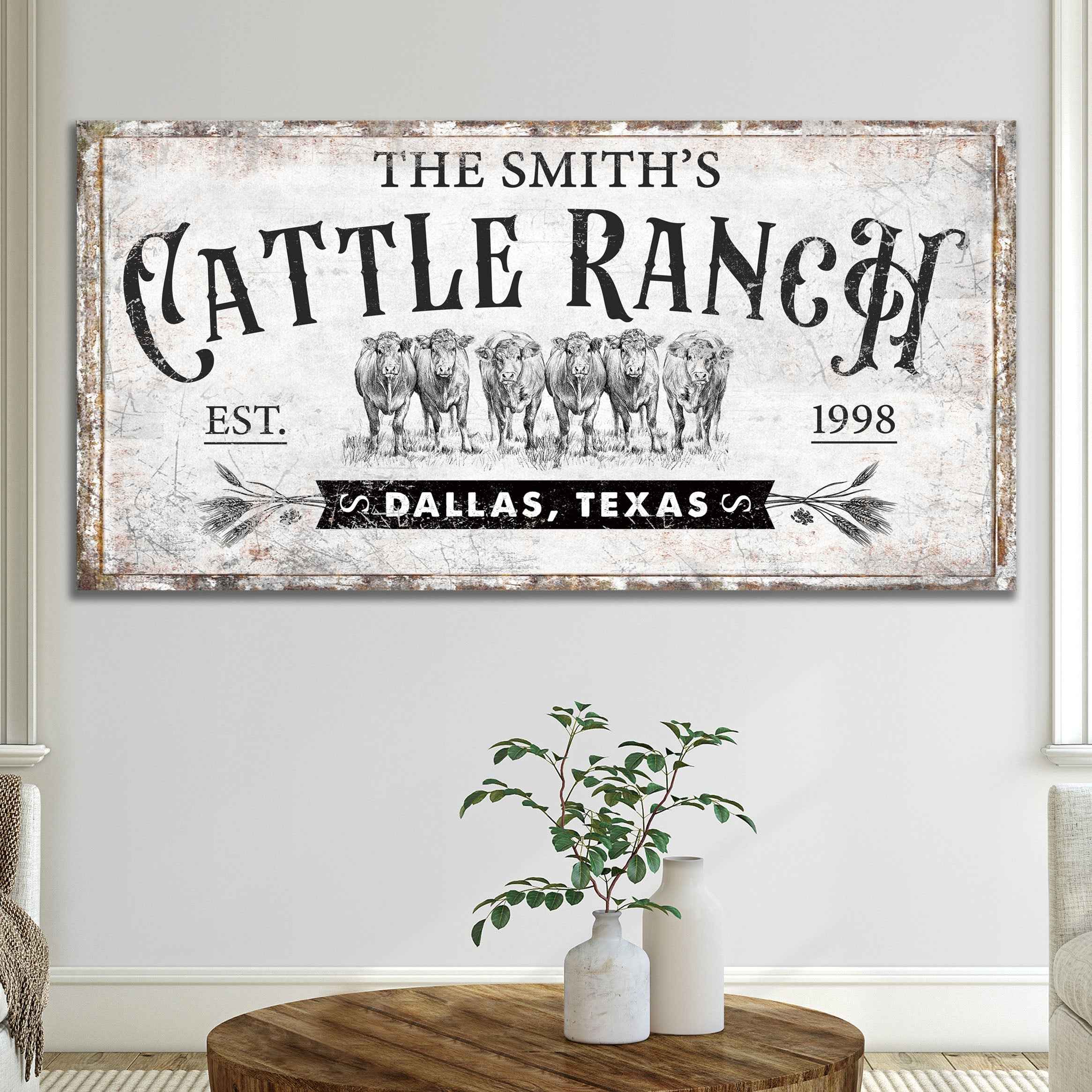 Branded Cattle Ranch Sign VI