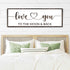 Love You To The Moon And Back Sign II