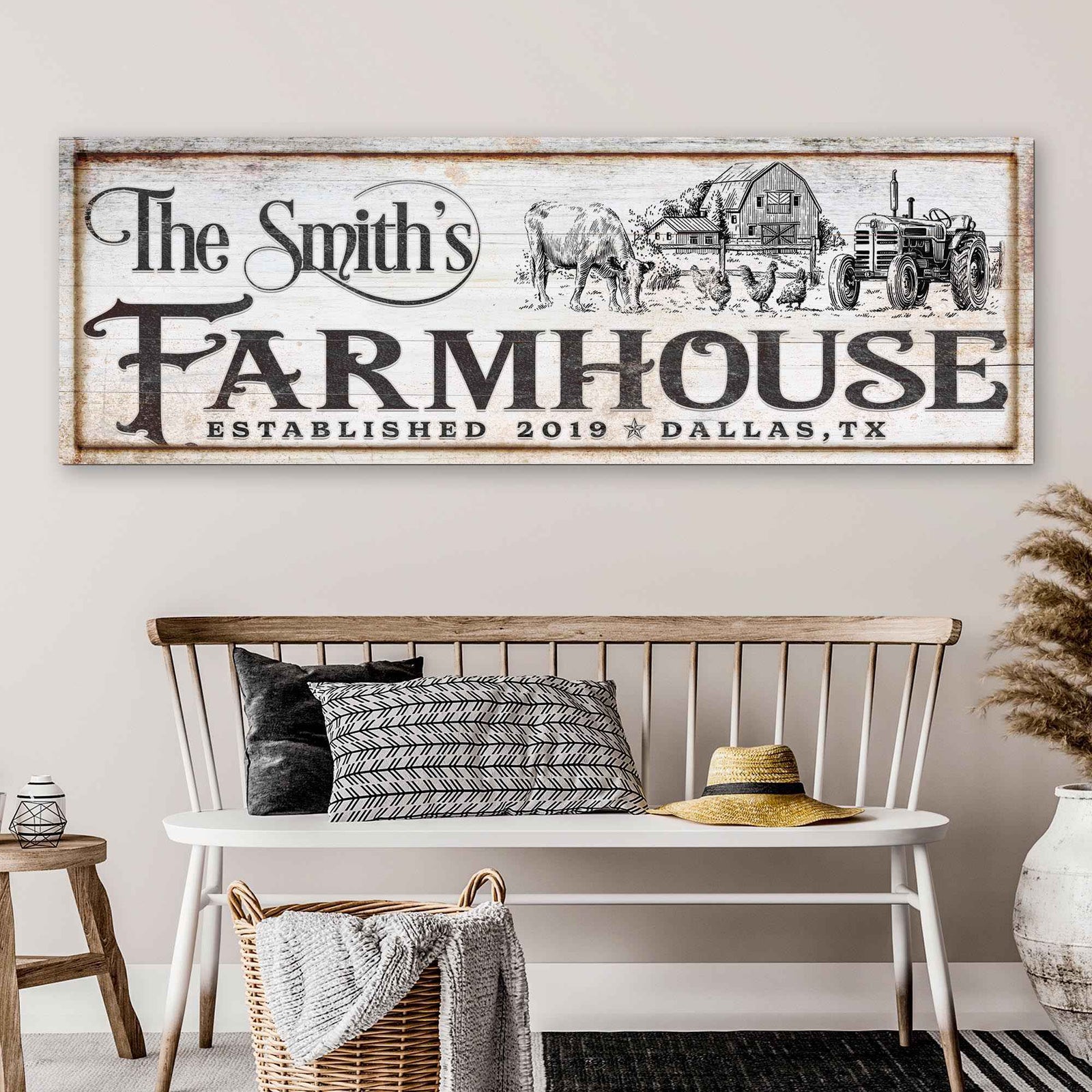 Vintage Rust Farmhouse Sign II