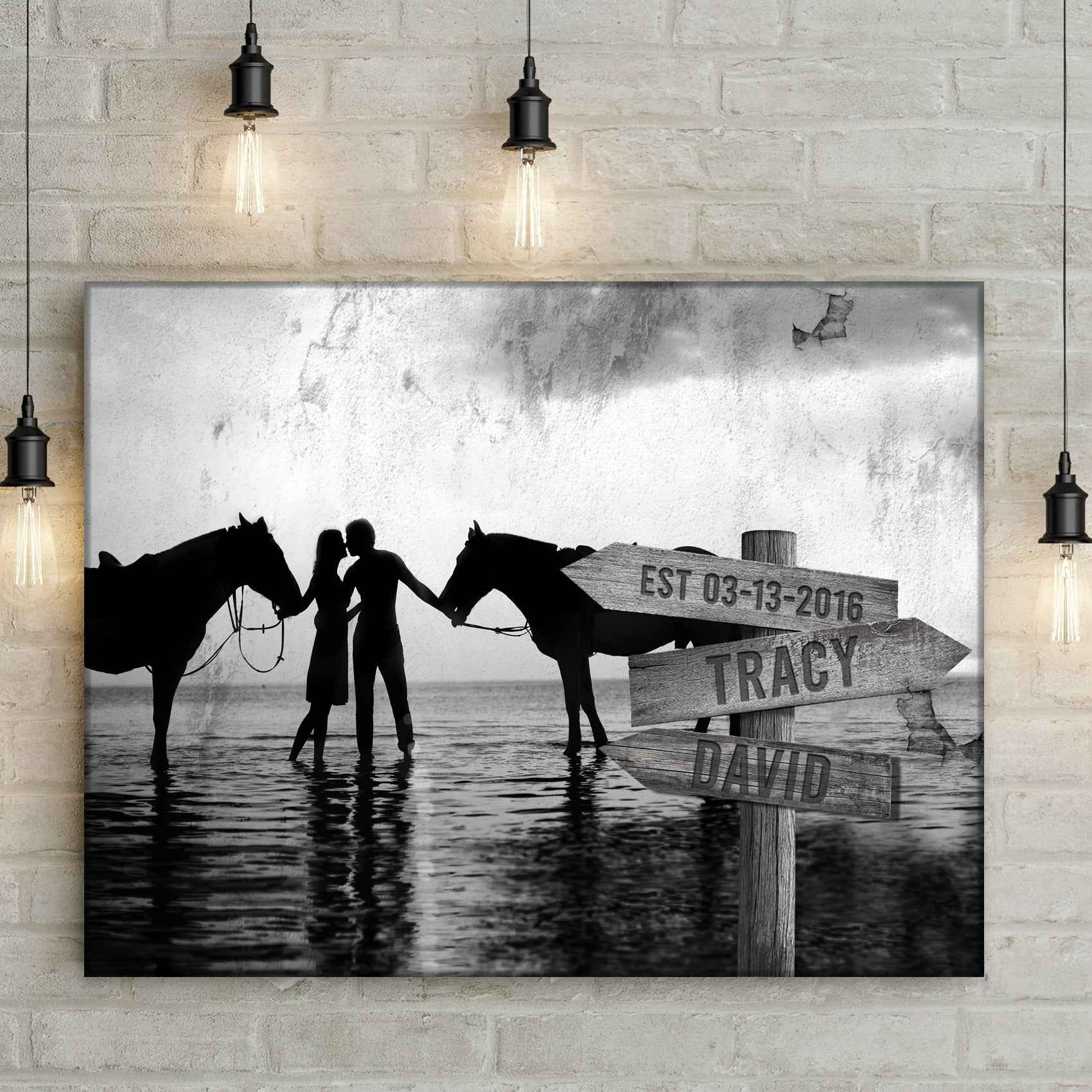 Horse Couple Sign
