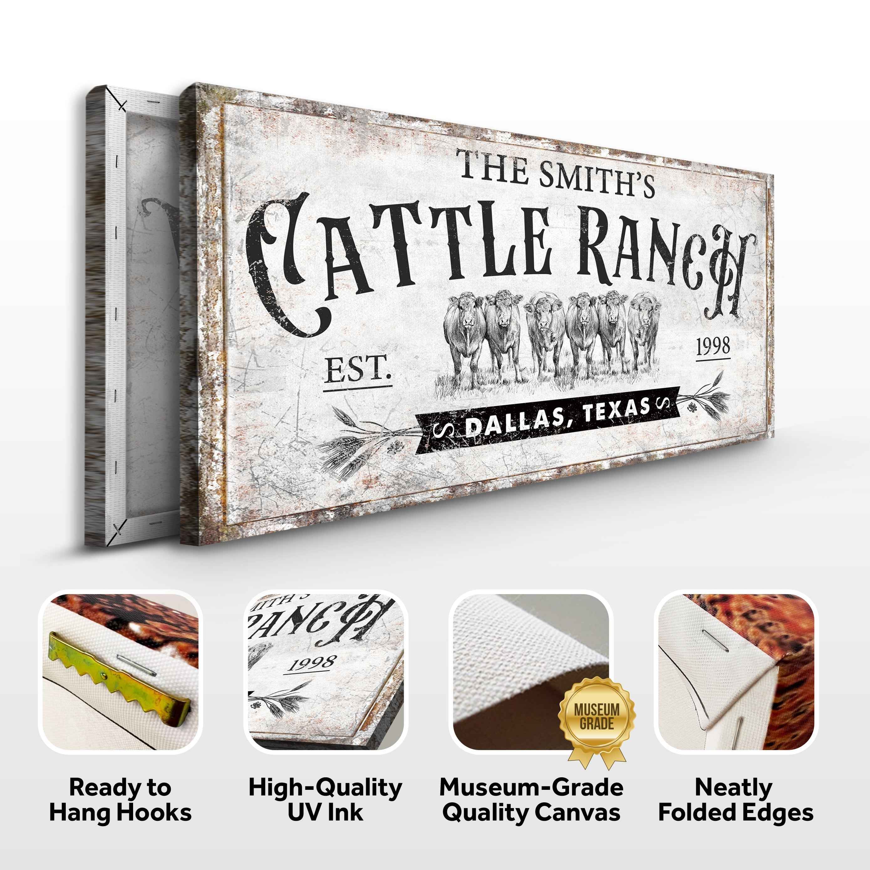Branded Cattle Ranch Sign VI