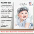 Newborn Baby Watercolor Portrait Custom Wall Art