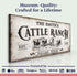 Branded Cattle Ranch Sign