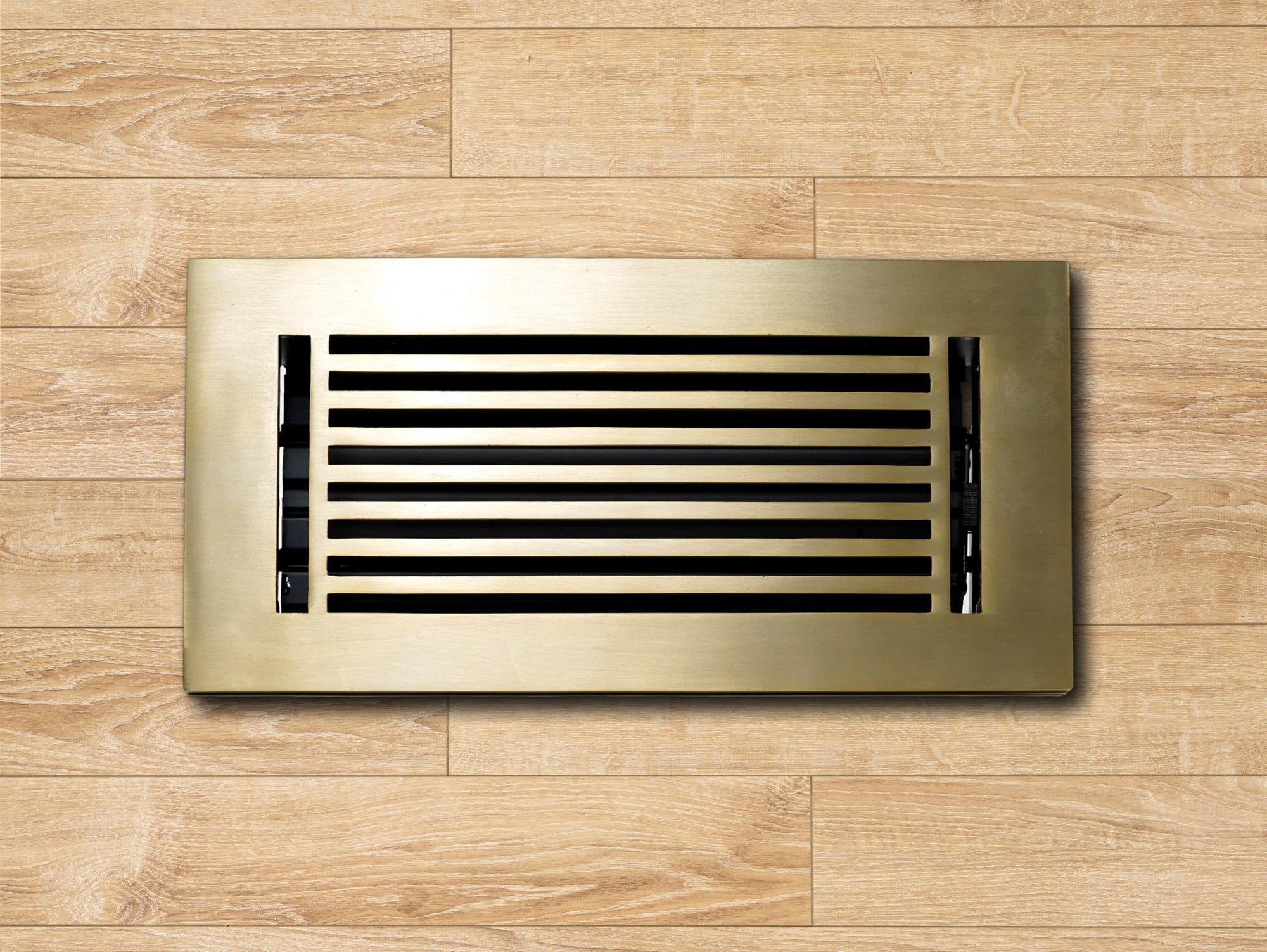 Cast Aluminum Linear Bar Vent Covers - Satin Brass