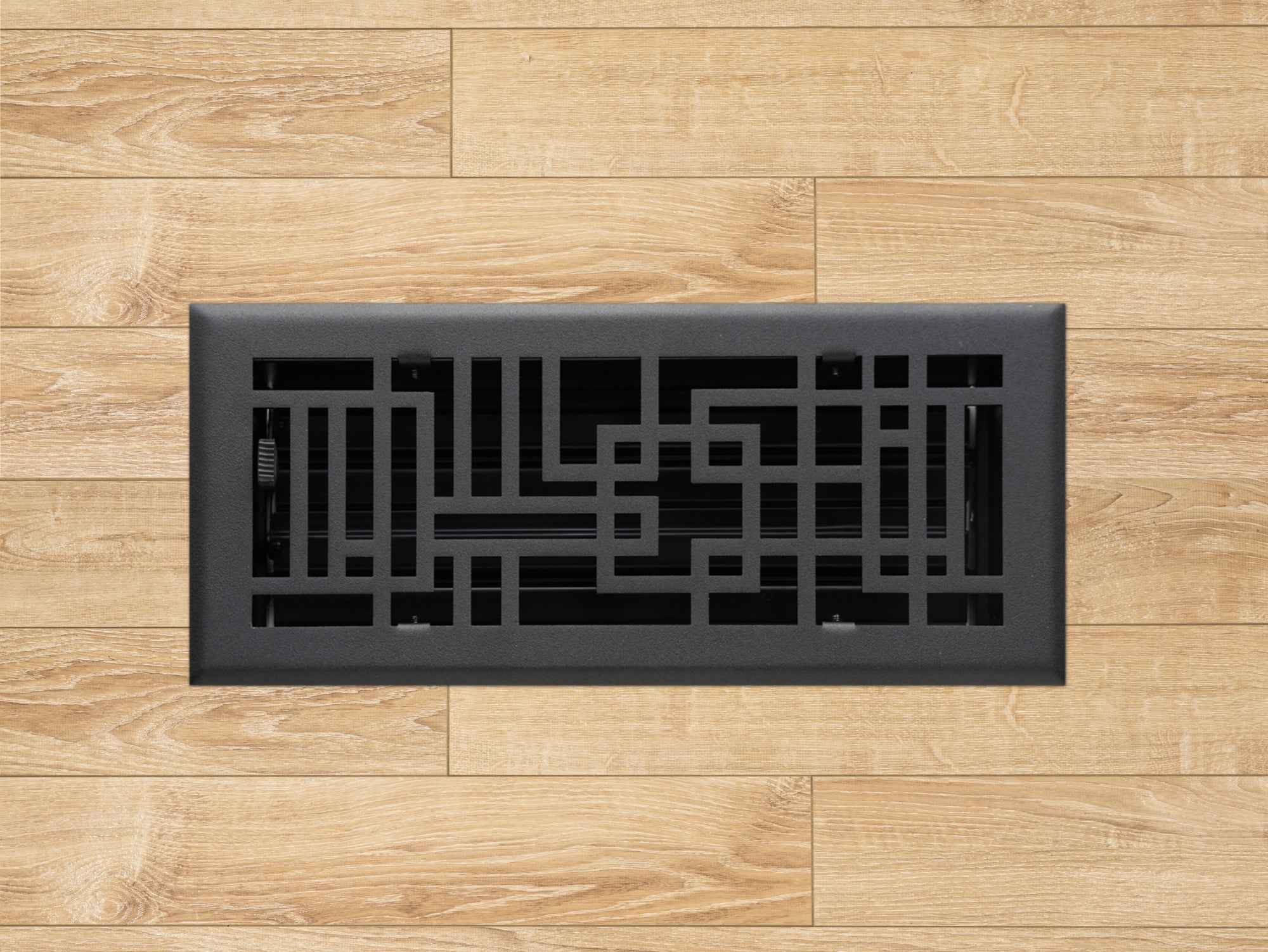 Steel Capitman Art Deco Vent Cover - Black