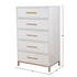 Madelyn Five Drawer Chest, White