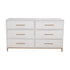 Madelyn Six Drawer Dresser, White