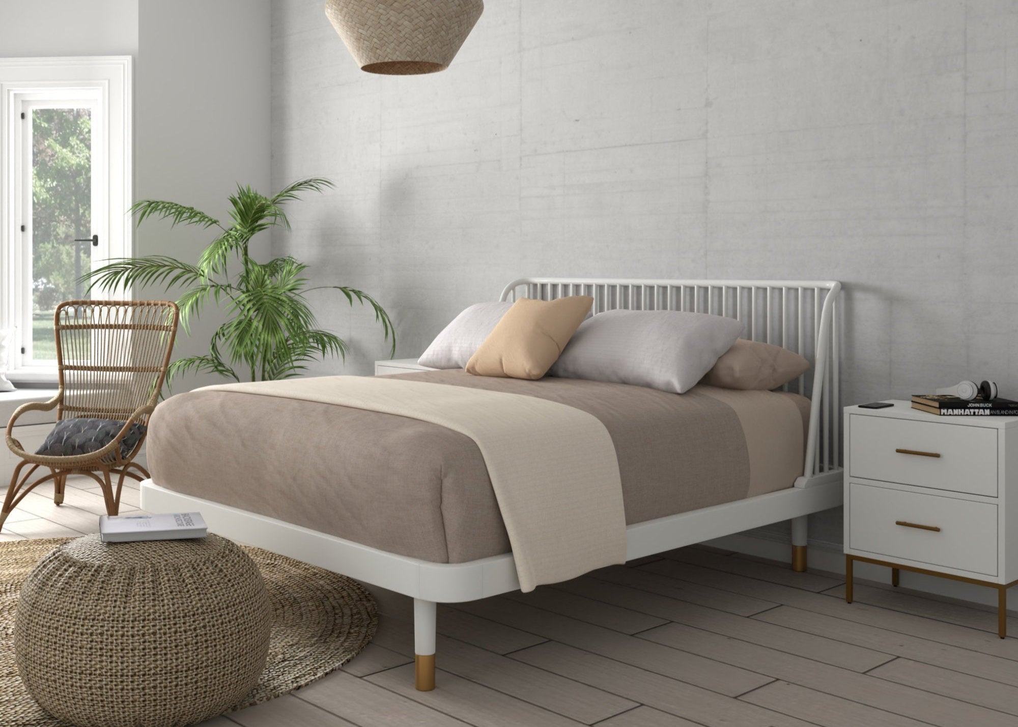 Madelyn Slat Back Platform Bed