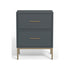 Madelyn Two Drawer Nightstand, Slate Gray
