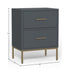 Madelyn Two Drawer Nightstand, Slate Gray