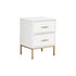 Madelyn Two Drawer Nightstand, White