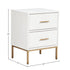 Madelyn Two Drawer Nightstand, White