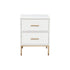 Madelyn Two Drawer Nightstand, White