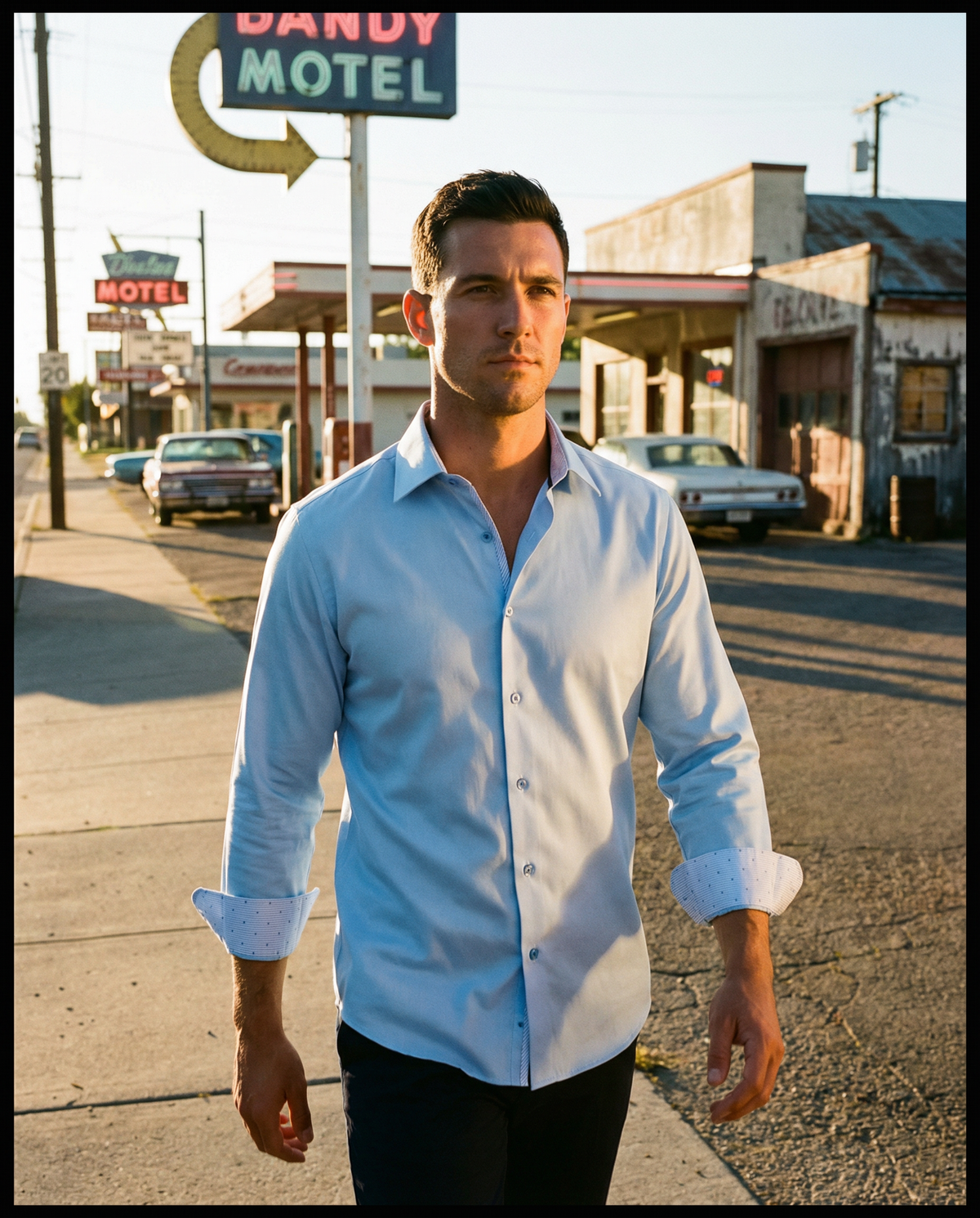 Martin Button-Up Shirt With Contrast Details // Blue // Contemporary Fit (Regular)