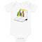 Mardi Gras Boots Baby Onesie Newborn Bodysuit up to 18 Months