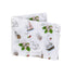 Gift Set: Massachusetts Floral Baby Muslin Swaddle Blanket and Burp Cloth/Bib Combo Baby Shower Essential for Newborn