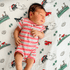 Gift Set: Massachusetts Baby Muslin Swaddle Blanket and Burp Cloth/Bib Combo