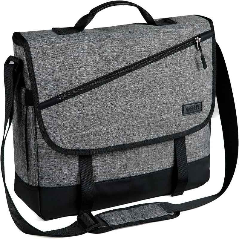 Water Resistant Laptop Messenger Bag 17 Inch Work Shoulder Bag