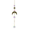 Metallic Hoop Moon Sun Wind Chimes Crystals Sun-catcher Ornament With Chakra Energy K9 Crystal Ball Prisms Hanging Rainbow Chaser Window Curtains Pendant Home Decor Gifts