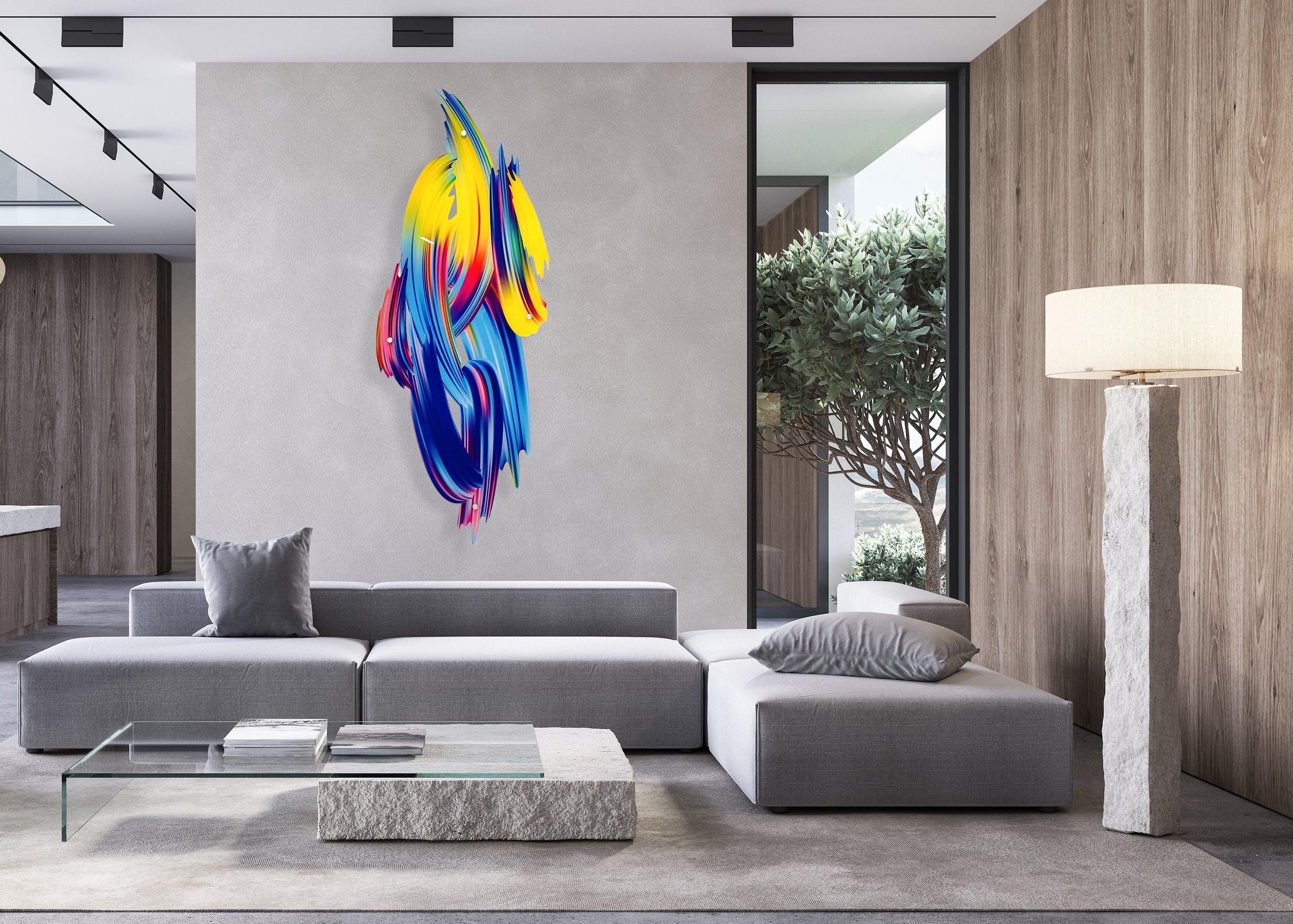 Mid Century Modern Wall /Oversized Multicolor Wall Art /Trendy Wall Art / Home Decor / Wall Decor/Wall Sculpture/ Printed Abstract Wall Decor