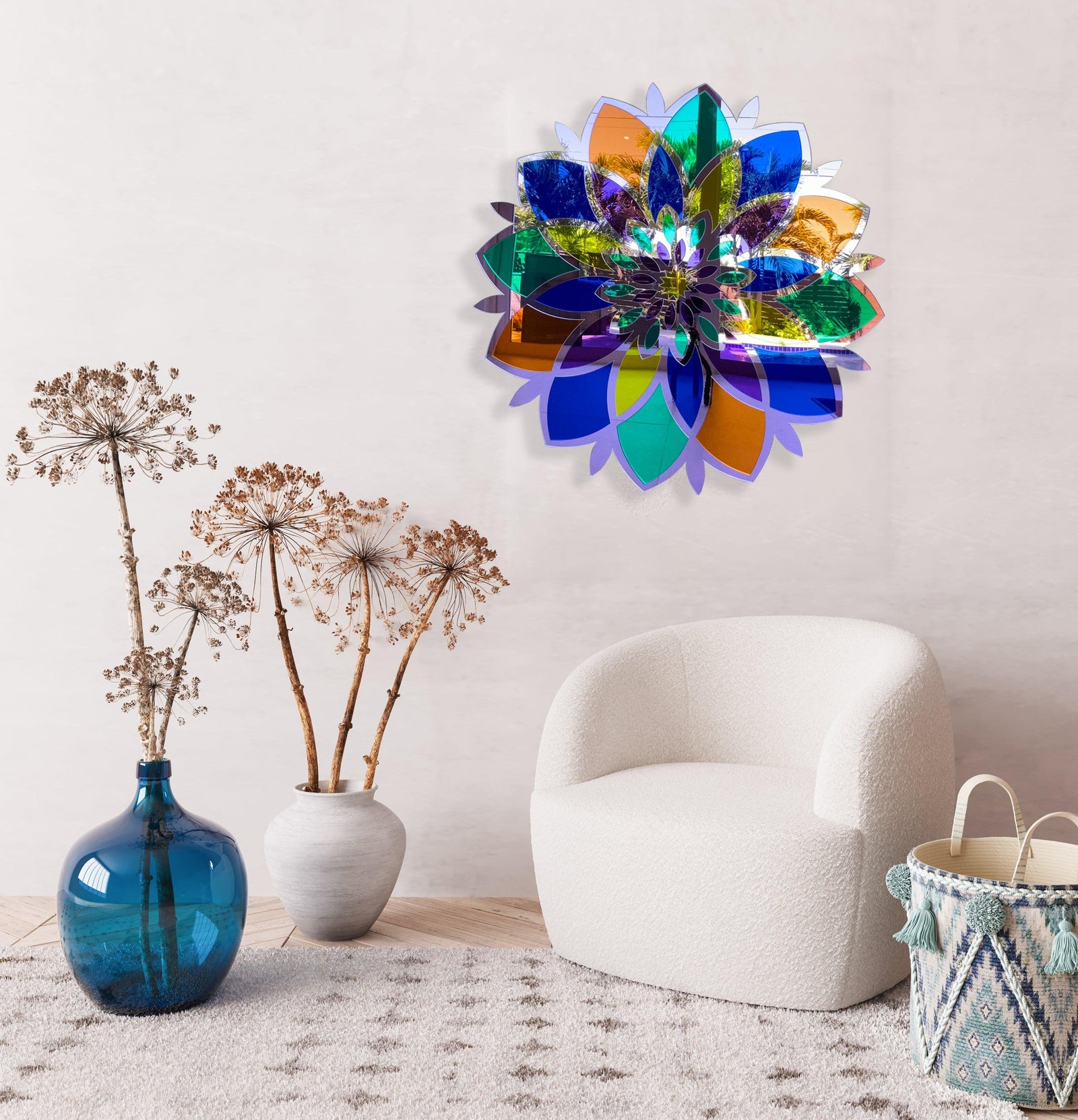 Mirrored Acrylic Mandala Artwork