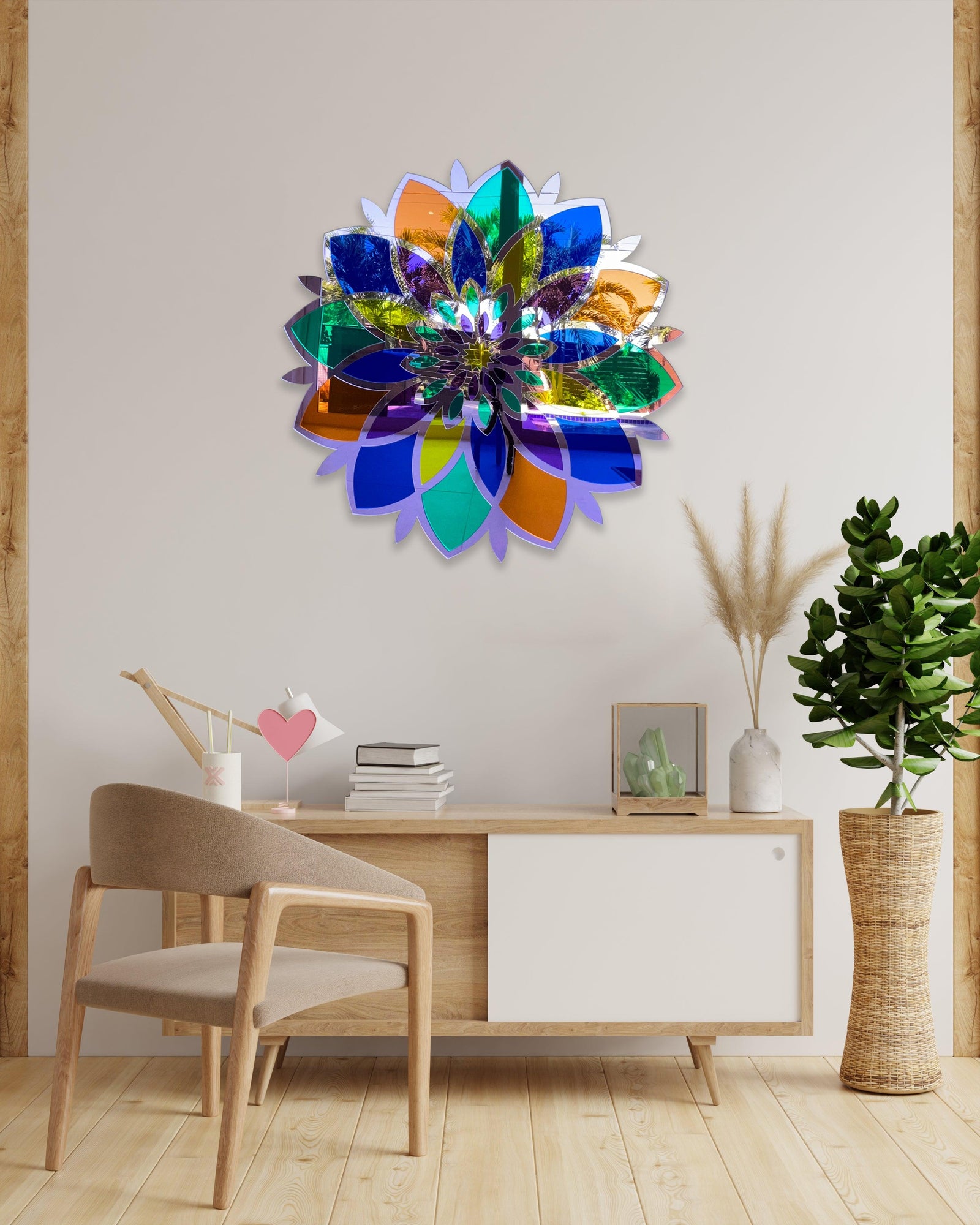 Mirrored Acrylic Mandala Artwork