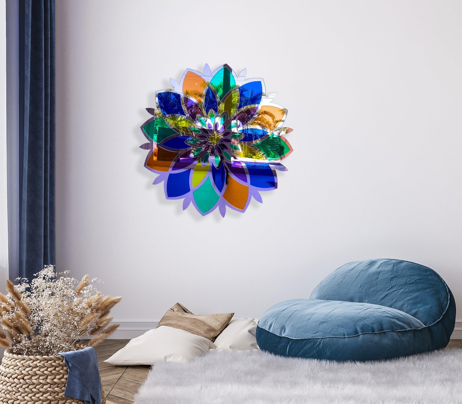 Mirrored Acrylic Mandala Artwork