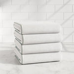 Cotton Border-Stitched 6-Piece Towel Set - Valery Collection