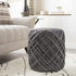 Moapa Charcoal Wool Pouf