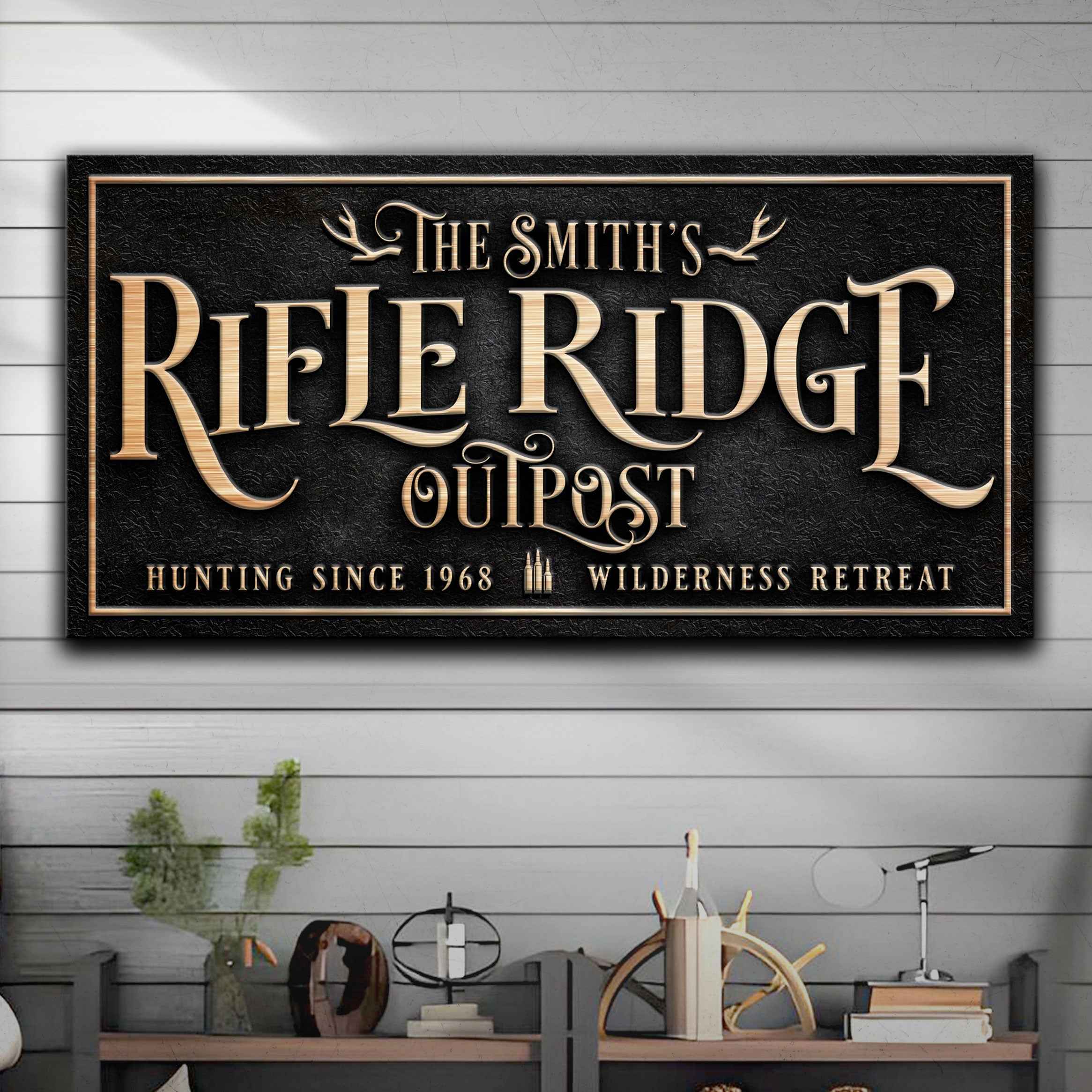 Personalized Rifle Ridge Outpost Family Sign