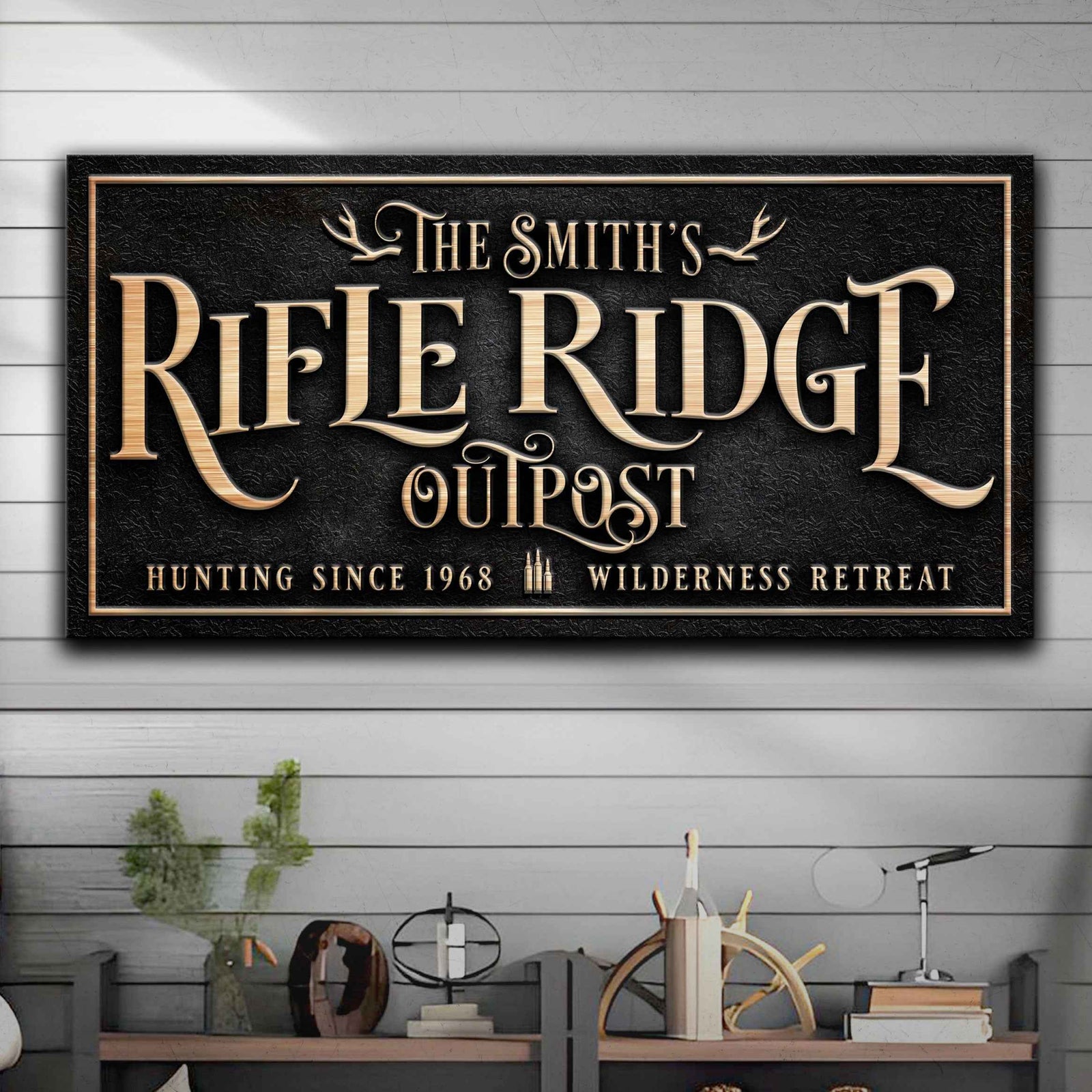 Personalized Rifle Ridge Outpost Family Sign