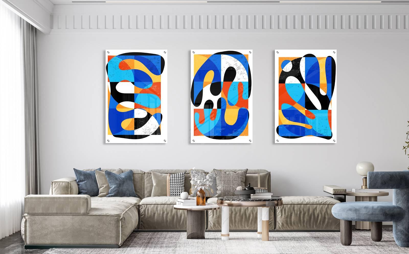 Modern Artwork Set of 3 Prints Modern Wall Art Modern Artwork