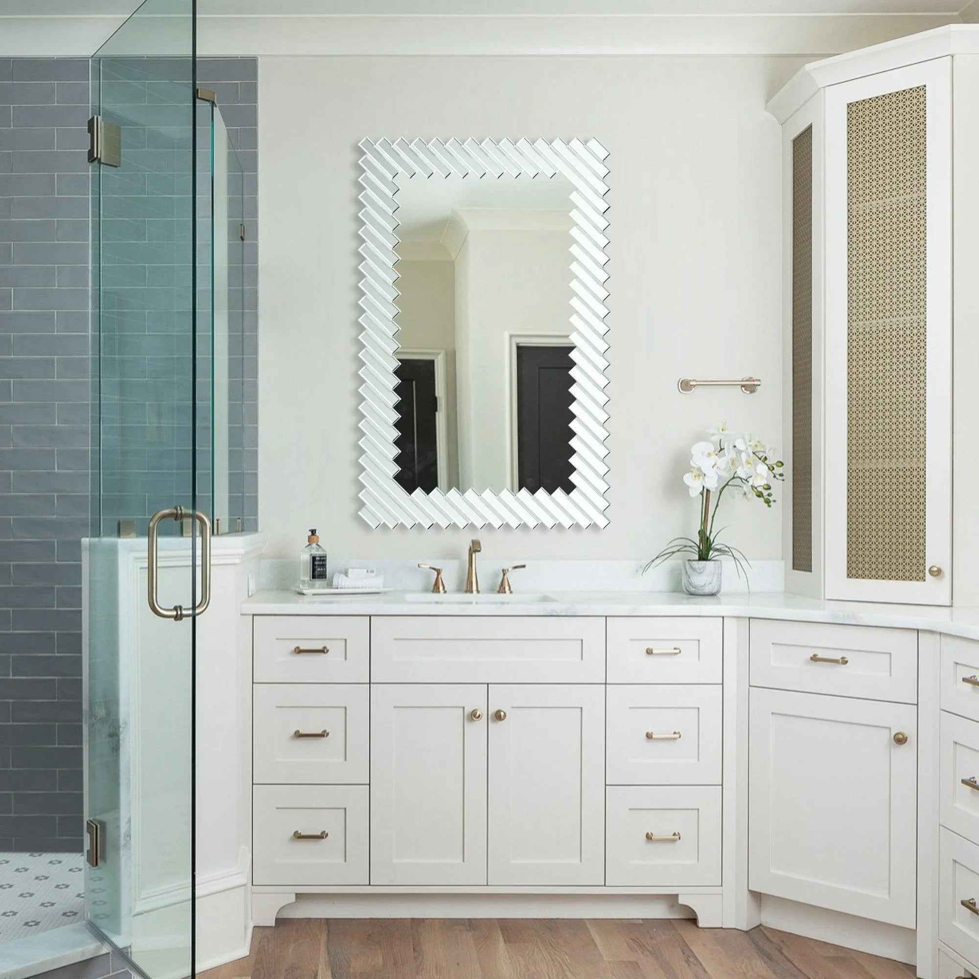 Modern Rectangle Framed Decorative Mirror