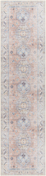 Morcott Peach Washable Area Rug