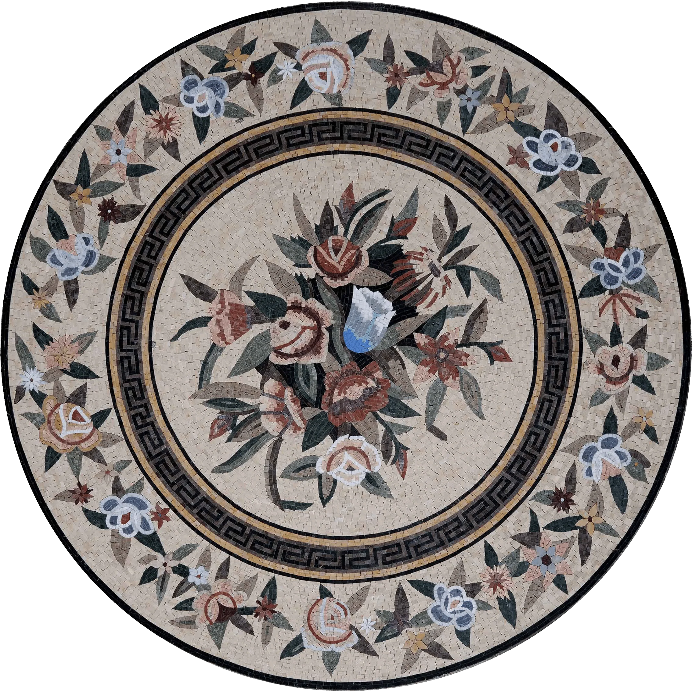 A Floral Maze - Flower Mosaic Medallion