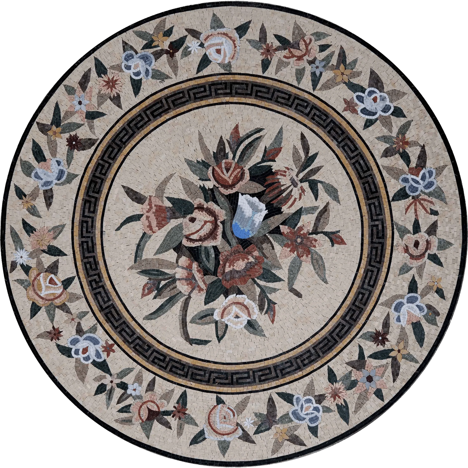 A Floral Maze - Flower Mosaic Medallion
