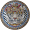 Mosaic Medallion Art - Luxury Tiger