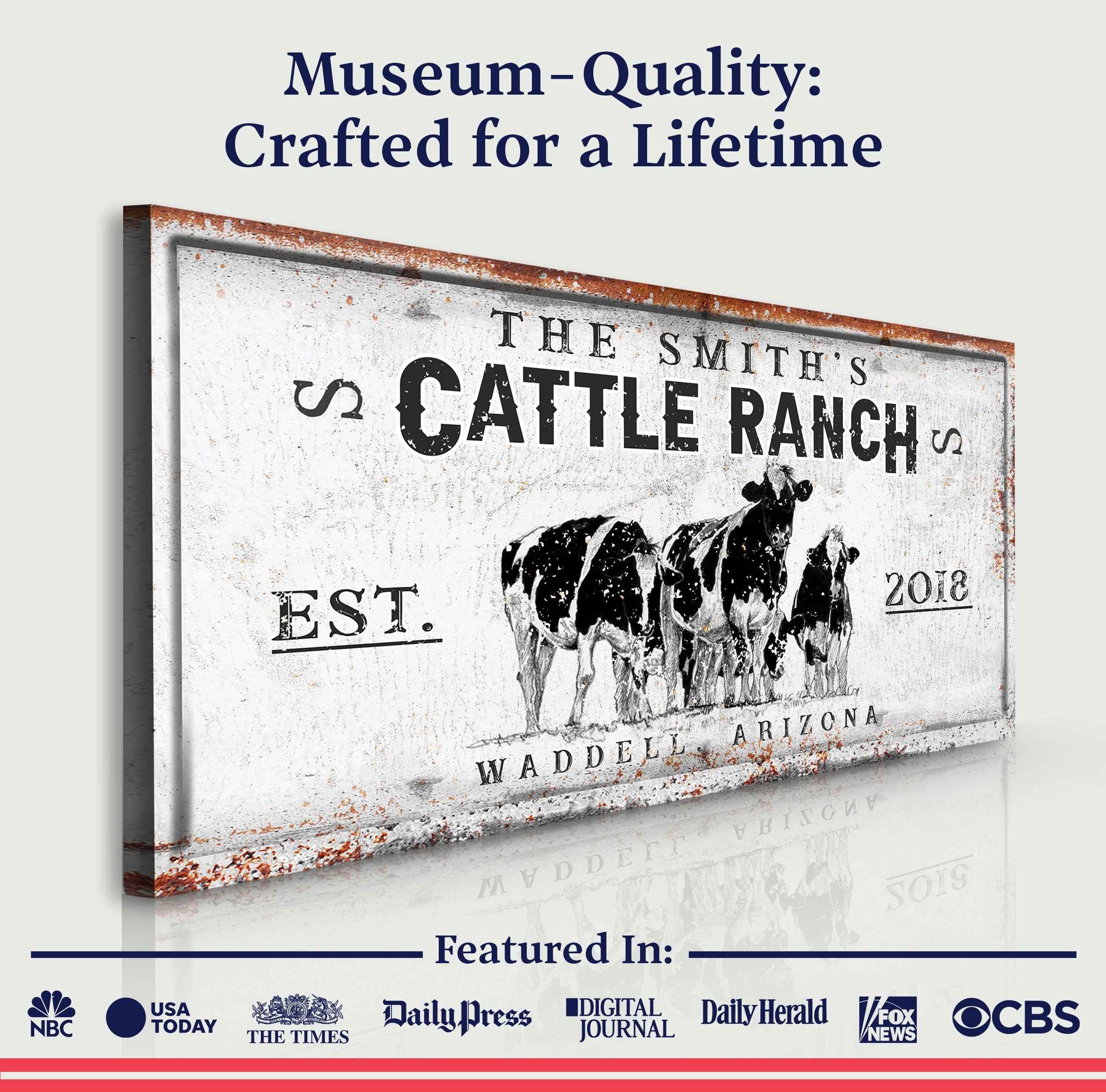 Branded Cattle Ranch Sign V