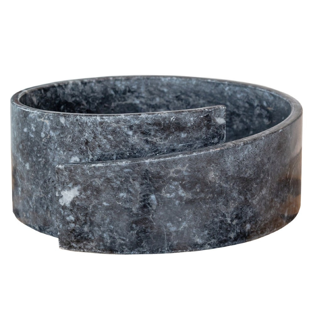 Special Design Black Marble Natural Stone Round Vessel Sink (D)16