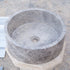 Natural Stone Tundra Grey Marble Round Vessel Sink Polished (D)16.5" (H)6"