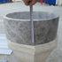 Natural Stone Tundra Grey Marble Round Vessel Sink Polished (D)16.5" (H)6"