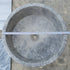 Natural Stone Tundra Grey Marble Round Vessel Sink Polished (D)16.5" (H)6"