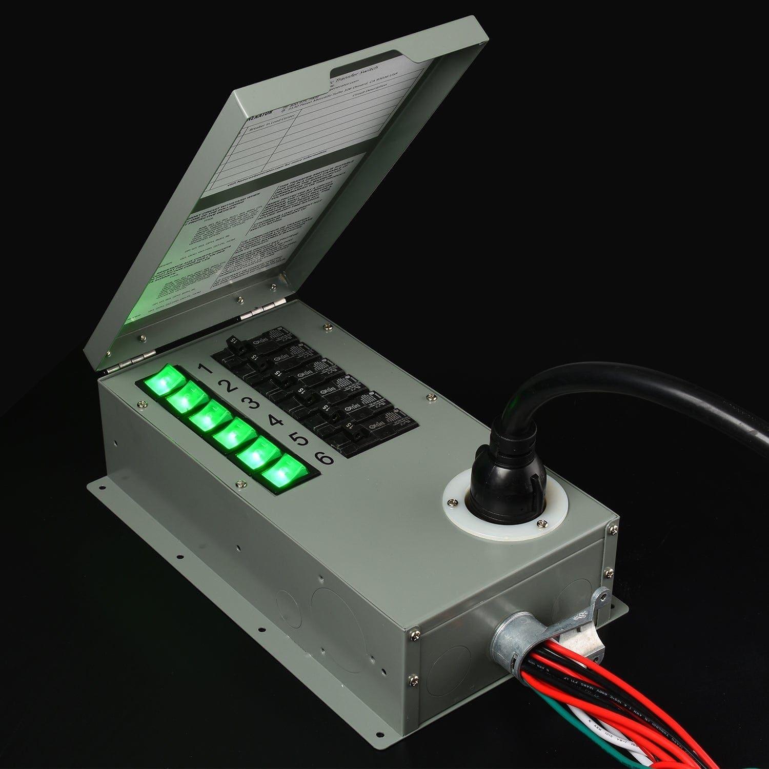 Nature's Generator 120V 30A 6-Circuit Manual Transfer Switch