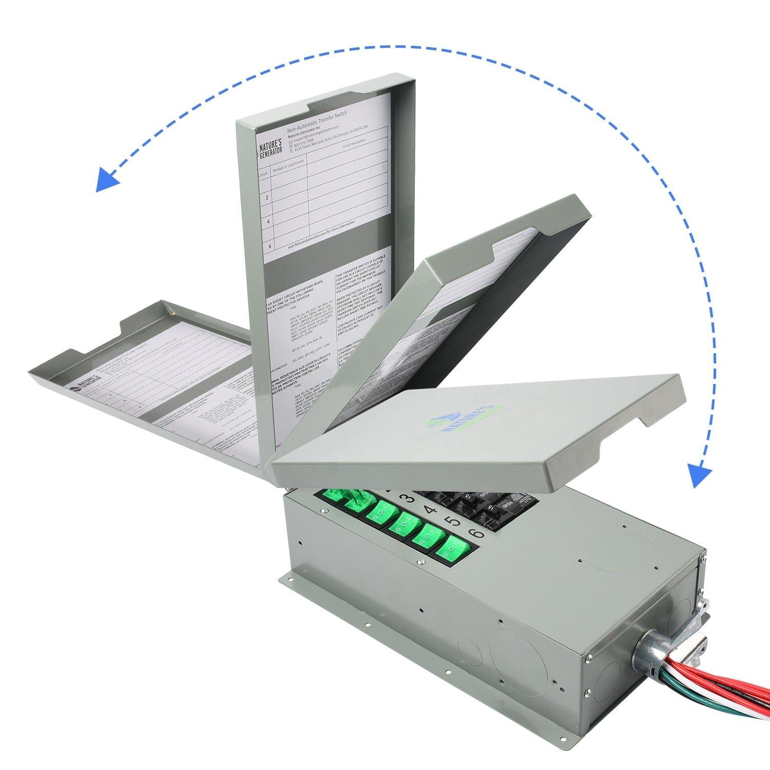 Nature's Generator 120V/240V 30A 6-Circuit Manual Transfer Switch
