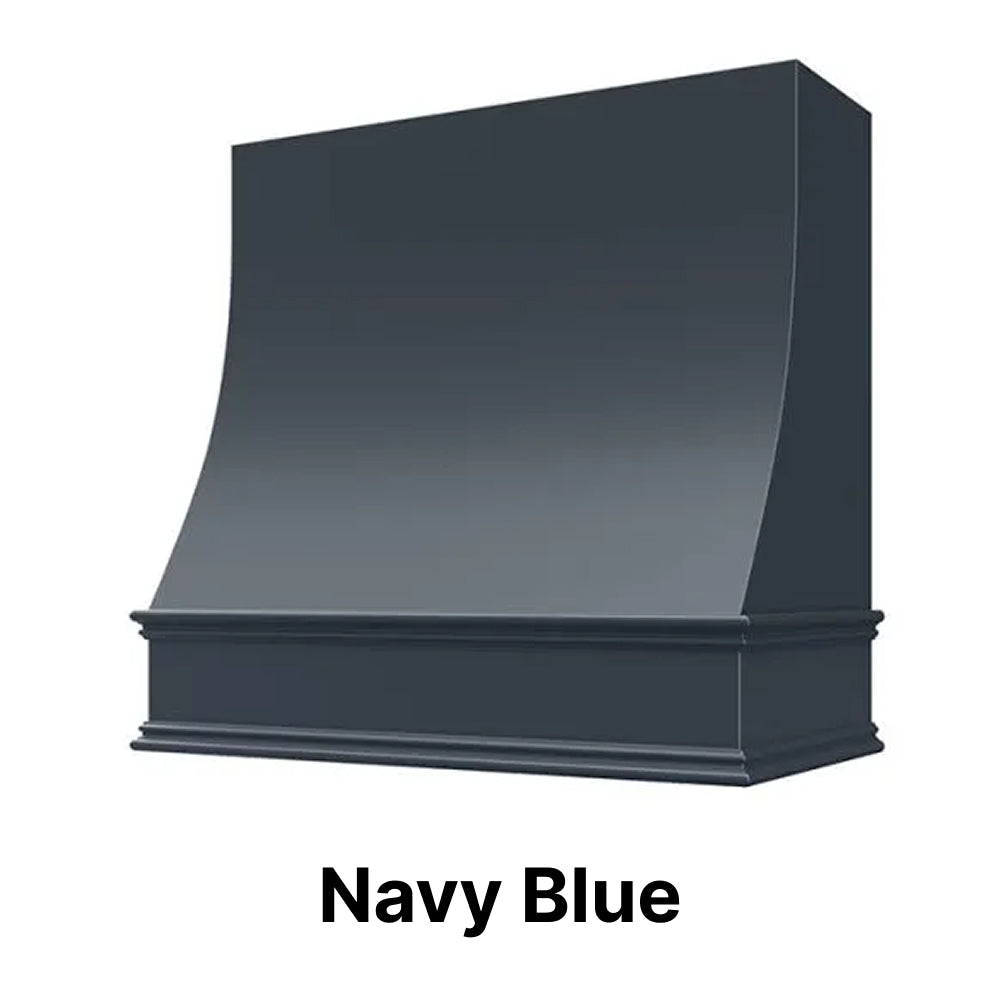 Wood Range Hood With Sloped Front and Decorative Trim - 30