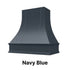 Wood Range Hood With Curved Strapped Front and Decorative Trim - 30" 36" 42" 48" 54" and 60" Widths Available