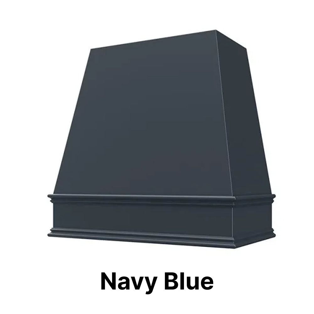 Wood Range Hood With Tapered Front and Decorative Trim - 30